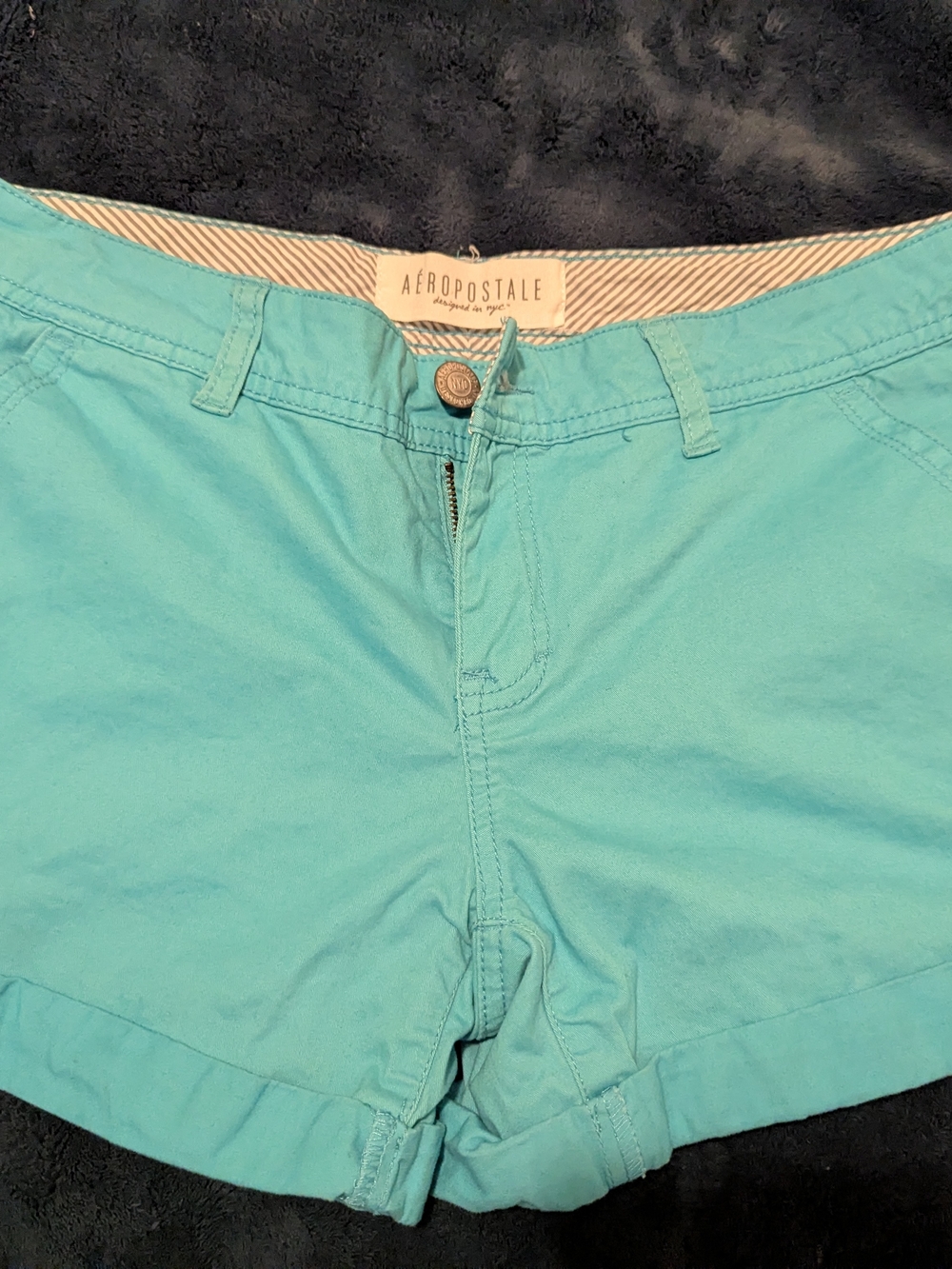 Aeropostale Women's Turquoise Cotton Shorts